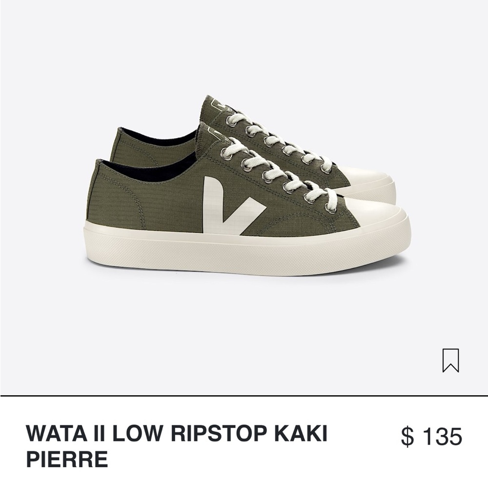 Veja Wata II Low Sneakers in Olive and White